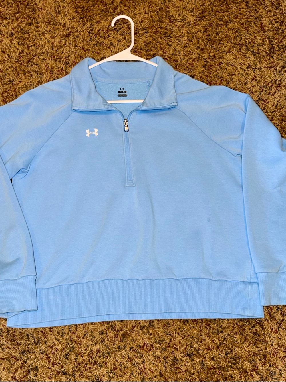 Under Armour Men's Sky Blue Half-Zip Pullover Sweater